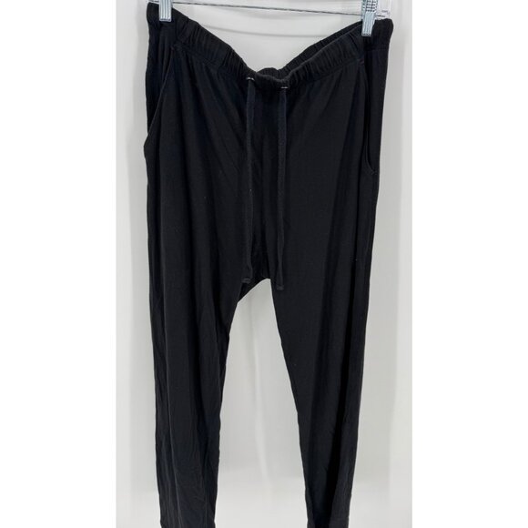 tashi Black Drawstring Elastic Waist Sweat Pants With Pockets - Picture 1 of 9